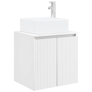 vidaXL Wandmontierte Waschtisch Wei&szlig; 49,5 x 41 x 63 cm Holzwerkstoff