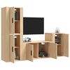 vidaXL 4-tlg. TV-Schrank-Set Sonoma-Eiche Holzwerkstoff