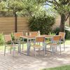 vidaXL Garten Essgruppe 7 pcs Grau und Braun