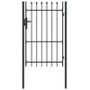 vidaXL Zauntor BOXTEL 103 x 200 cm Pulverbeschichteter Stahl Grau