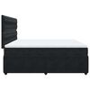 vidaXL Boxspringbett mit Matratze Schwarz 180x200 cm Samt