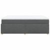 vidaXL Boxspringbett mit Matratze Dunkelgrau 140x190 cm Stoff