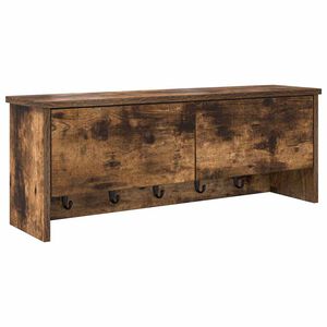 vidaXL Wandmontierter nachttisch Ger&auml;ucherte Eiche 80 x 20 x 30 cm