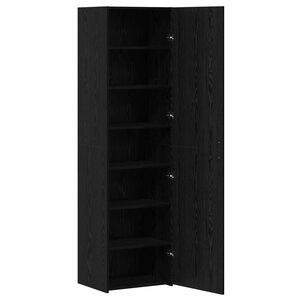 vidaXL Highboard Schwarz Eichen-Optik 50 x 42,5 x 185 cm