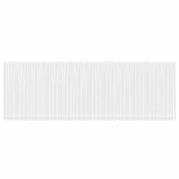 vidaXL Spitzenvorhang mit Vorh&auml;ngen Wei&szlig; 240 x 1200 cm Polyester