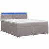 vidaXL Boxspringbett mit Matratze Taupe 140 x 200 cm Stoff