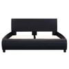 vidaXL Bettgestell mit LED Schwarz Kunstleder 140&times;200 cm