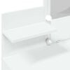 vidaXL Schminktisch mit LED-Beleuchtung Wei&szlig; 100x40x130 cm