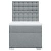 vidaXL Boxspringbett mit Matratze Hellgrau 90x190 cm Stoff