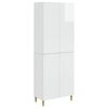 vidaXL Schrankset 2 pcs Hochglanz Wei&szlig; 66 x 34,5 x 90 cm Holzwerkstoff