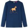 Kinder-Langarmshirt Marineblau 116