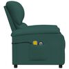 vidaXL Elektrischer Massagesessel Dunkelgrün Stoff