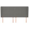 vidaXL Kopfteil mit Ohren Dunkelgrau 183x23x118/128 cm Stoff