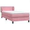 vidaXL Boxspringbett mit Matratze Rosa 80x210 cm Samt