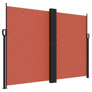 vidaXL Seitenmarkise Ausziehbar Terrakottarot 180x1200 cm