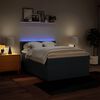 vidaXL Boxspringbett mit Matratze Blau 160x200 cm Stoff