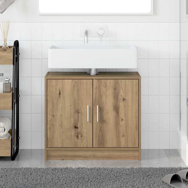 vidaXL Badezimmerschrank Artisan-Eiche 63 x 29 x 55 cm Holzwerkstoff
