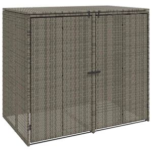 vidaXL M&uuml;lltonnenbox 2 stk. Grau 130 x 80 x 115 cm Polyethylen