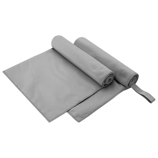 vidaXL Sporthandt&uuml;cher 2 pcs Dunkelgrau 100 x 50 cm