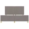 vidaXL Bettgestell mit Kopfteil Taupe 180 x 200 cm Stoff