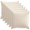 vidaXL Kissenbezug 6 stk. HOUTEN Creme 70 x 70 cm Chenille-Stoff