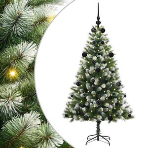 vidaXL K&uuml;nstlicher Klapp-Weihnachtsbaum mit Schnee&uuml;berzug 150 LEDs