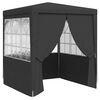 vidaXL Profi-Partyzelt mit Seitenw&auml;nden 2&times;2m Anthrazit 90 g/m&sup2;