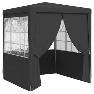 vidaXL Profi-Partyzelt mit Seitenw&auml;nden 2&times;2m Anthrazit 90 g/m&sup2;