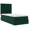 vidaXL Ottoman-Bett mit Matratzen & LEDs Dunkelgr&uuml;n 80x200 cm Samt