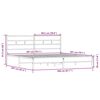 vidaXL Metallbett ohne Matratze Sonoma-Eiche 200x200 cm