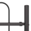 vidaXL Gartenzaun Grau 3.4 x 0.6 m Pulverbeschichteter Stahl