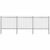 vidaXL Gartenzaun mit Speerspitze Stahl 504 x 150 cm Schwarz