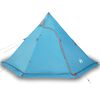 vidaXL Tipi-Campingzelt 5 Person Blau Wasserdicht