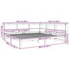 vidaXL Massivholzbett mit Regal ohne Matratze Wei&szlig; 200x200 cm Kiefer