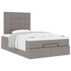 vidaXL Ottoman-Bett mit Matratze Taupe 120x190 cm Stoff