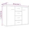 vidaXL Sideboard Grau Sonoma 88x30x65 cm Holzwerkstoff