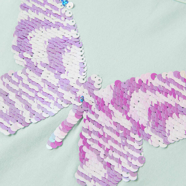 Kinder-T-Shirt mit Flügelärmeln Helles Minzgrün 104