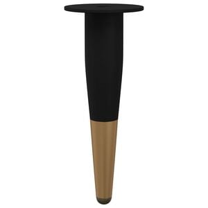 vidaXL M&ouml;belbeine 2 Stk. Schwarz und Gold &Oslash; 40 x 98 mm Eisen