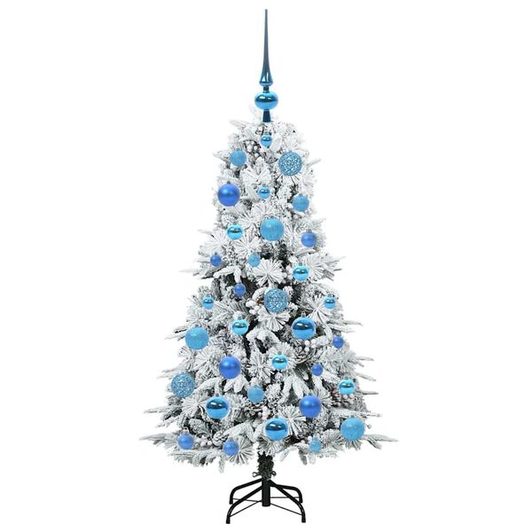 vidaXL Künstlicher klappbarer Weihnachtsbaum Grün 120 cm PE und PVC