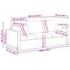 vidaXL Sofa Creme Gesamtabmessungen: 198 x 78 x 80 cm (B x T x H) Samt