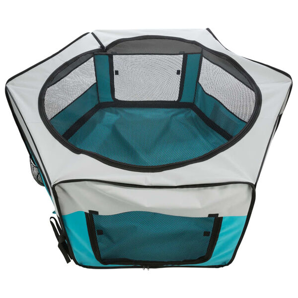 TRIXIE Freilaufgehege f&uuml;r Kleintiere 150x65 cm T&uuml;rkis und Hellgrau
