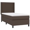 vidaXL Boxspringbett mit Matratze & LED Braun 80x200 cm Kunstleder