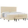 vidaXL Boxspringbett mit Matratze Creme 200 x 200 cm Stoff