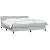 vidaXL Boxspringbett mit Matratze Hellgrau 180x220 cm Samt