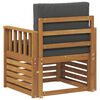 vidaXL Outdoor-Sofagarnitur Massives Akazienholz und Polyester Natur