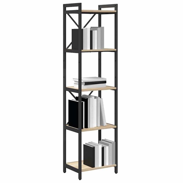 vidaXL B&uuml;cherregal Sonoma-Eiche 40 x 30 x 155 cm Holzwerkstoff