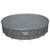 Bestway Poolabdeckung &Oslash;6,1 m Rund Polyester Grau