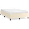 vidaXL Bettgestell ohne Matratze Creme 120x190 cm Kunstleder
