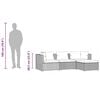 vidaXL 4-tlg. Garten-Lounge-Set mit Auflagen Poly Rattan Braun