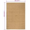 vidaXL Teppich Rechteckig Natur 200x300 cm Jute